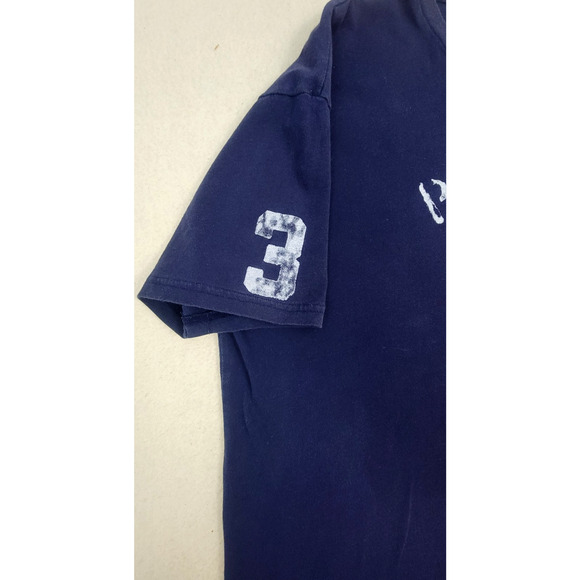 Vintage Polo Ralph Lauren 67 #3 Distressed Graphic T-Shirt Navy Blue Size L Y2K - Picture 3 of 8